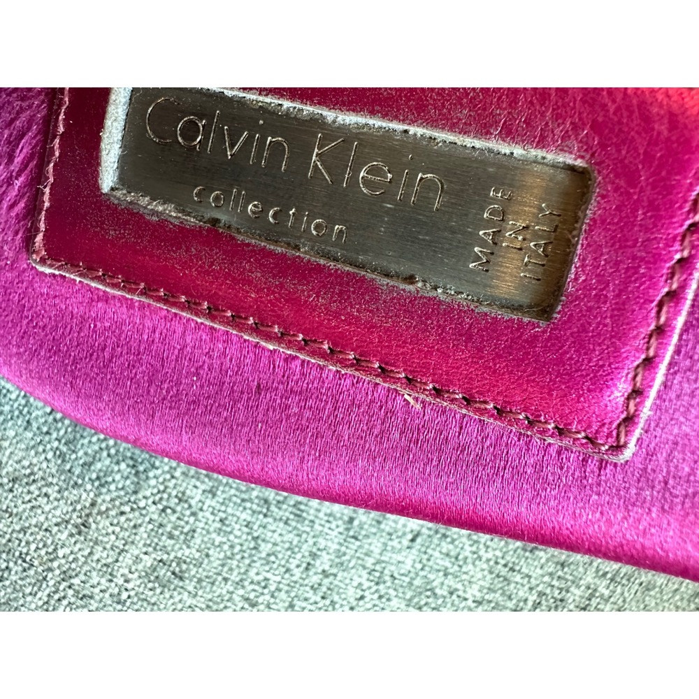 Calvin Klein high-vamp flat gladiator sandals featuring a striking hot pink 36 - Picture 2 of 6